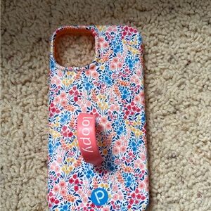 Loopy Case Multicolor Floral Phone Case with Pink Loop